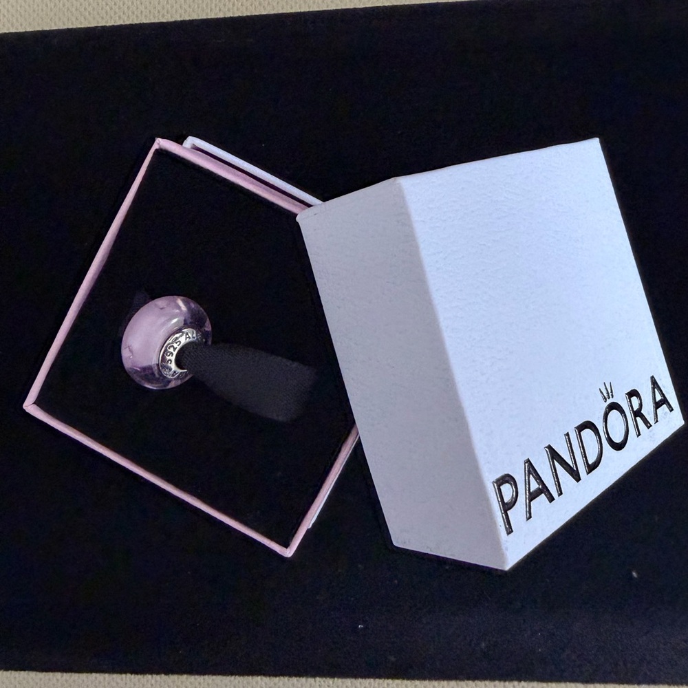 PANDORA PINK HEART MURANO CHARM